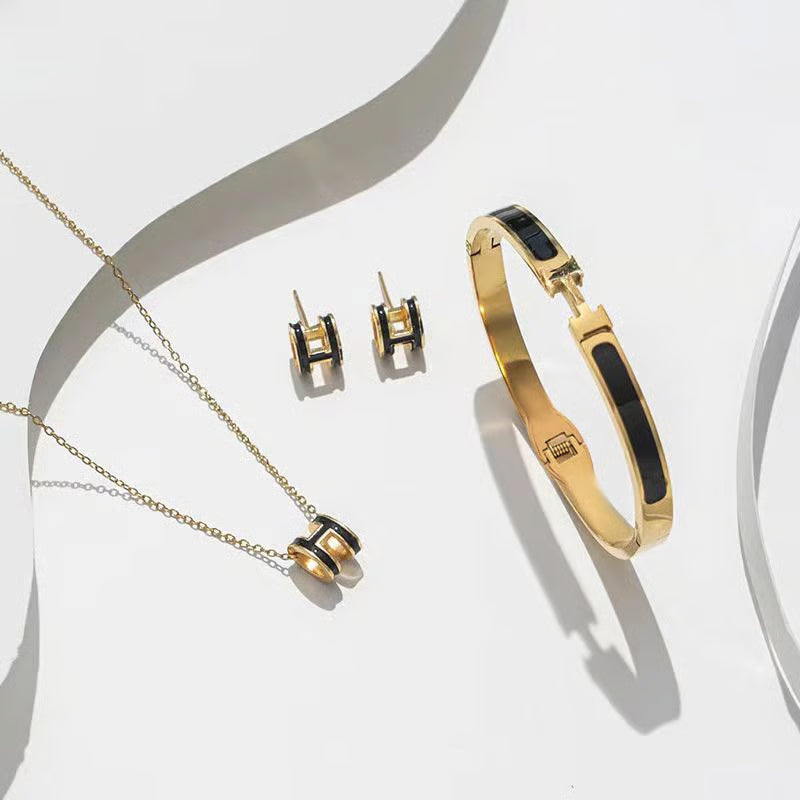 202 Edelstahl Schmuckset 3-teilig Luxurystyle