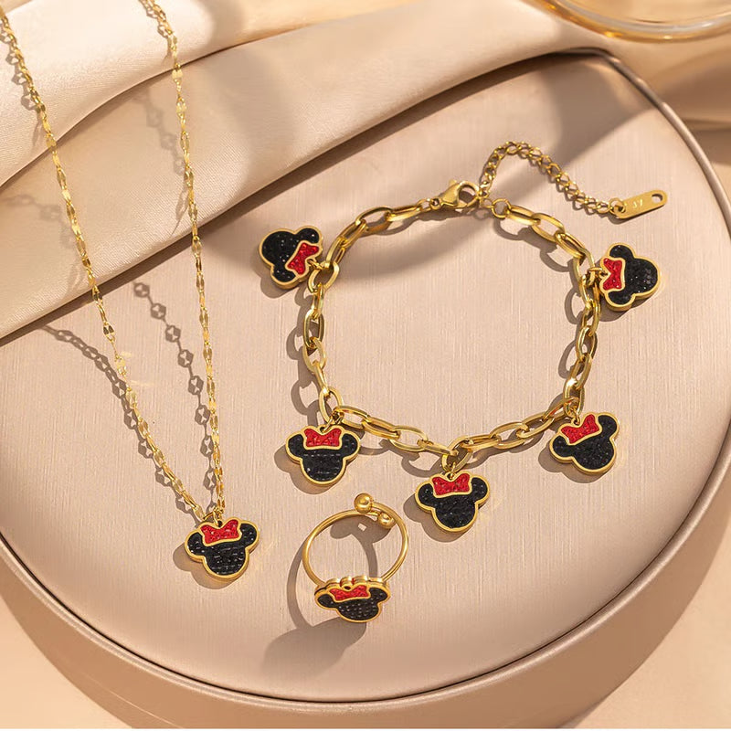 150 Edelstahl Schmuckset 3-teiliges Mouse Set