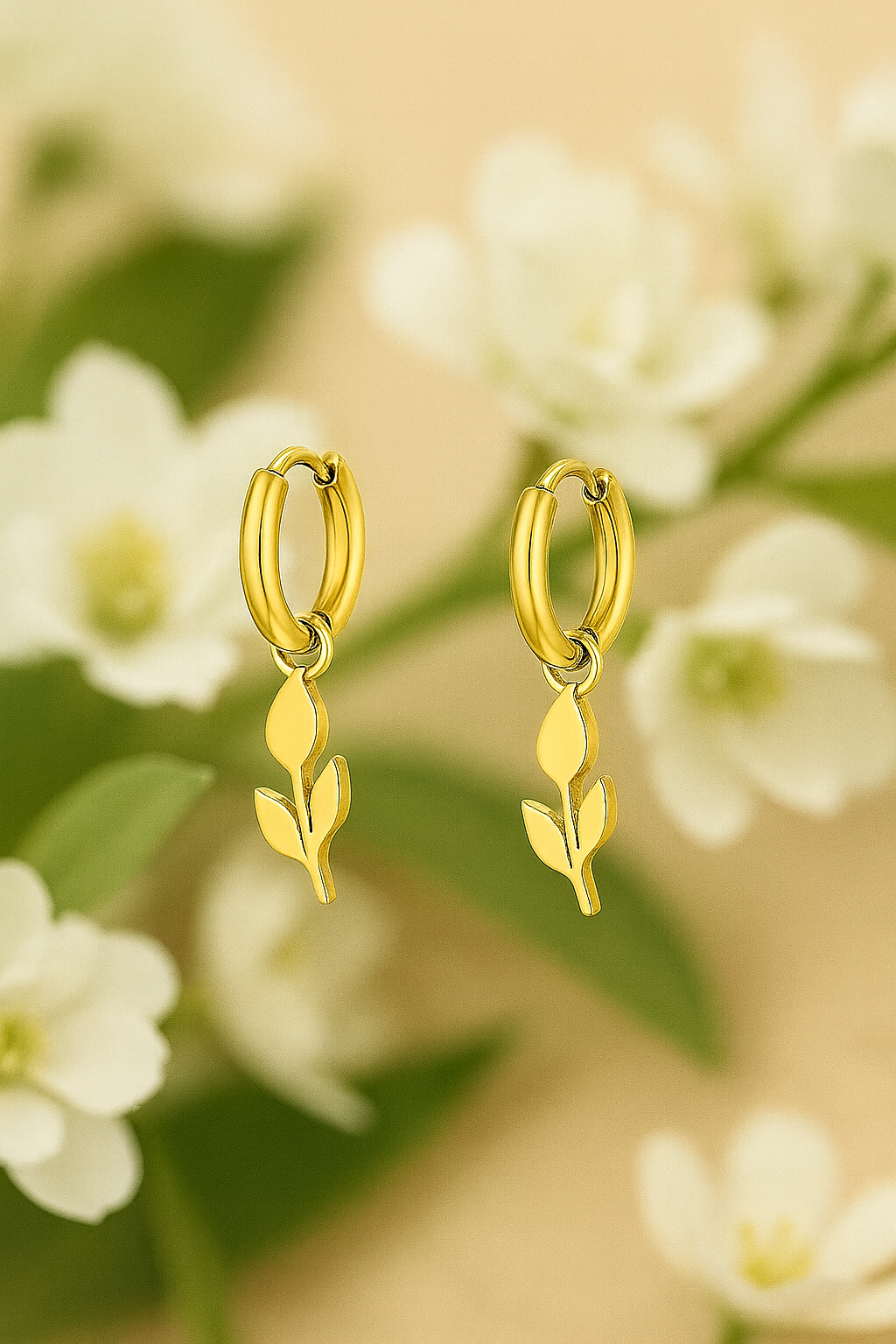 63 / Edelstahl Ohrstecker Flower Tulpe silber- oder goldfarbig