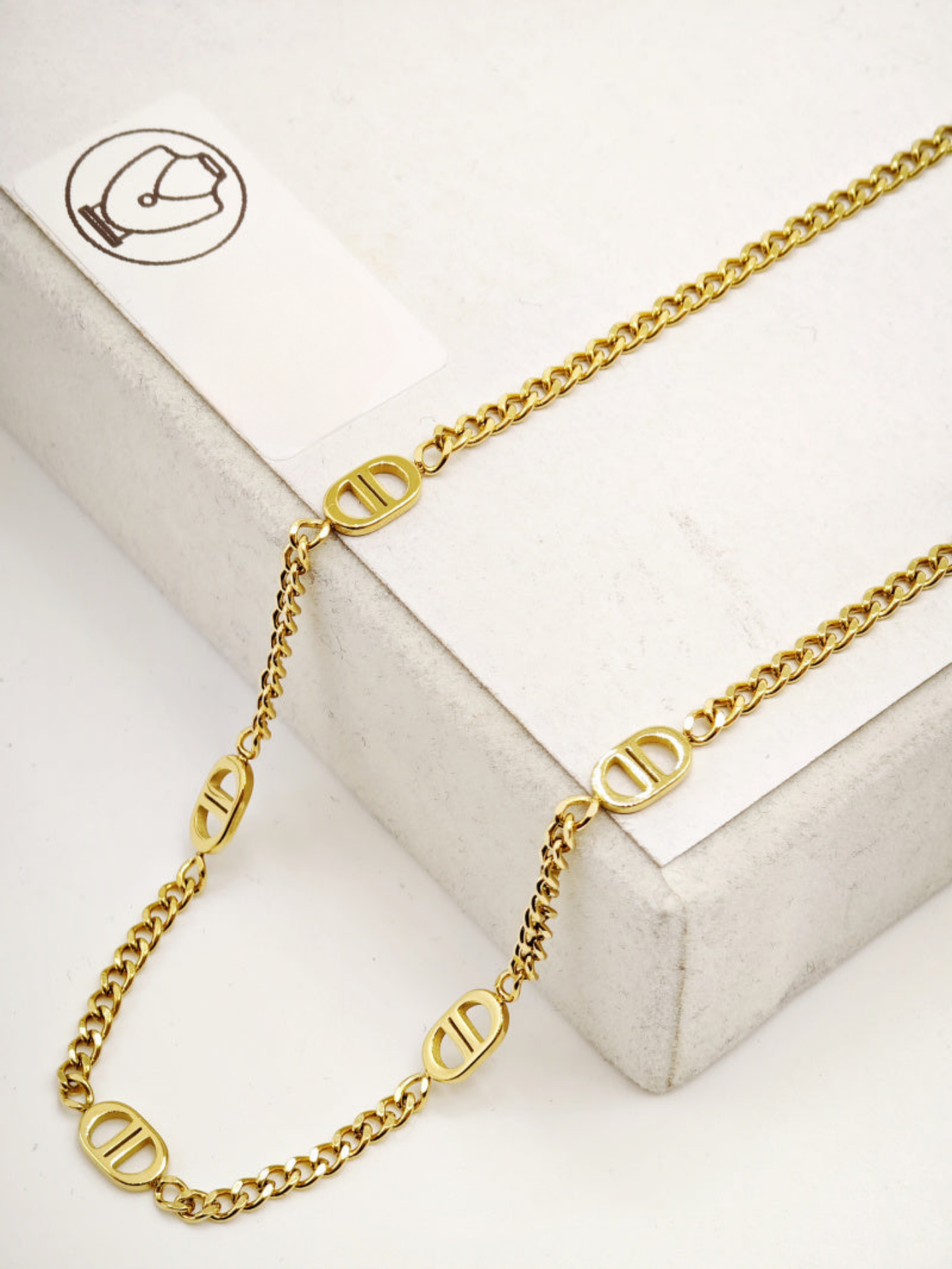 27 / Edelstahl Halskette Mellastyle Exclusiv Mega Statement silber- oder goldfarbig