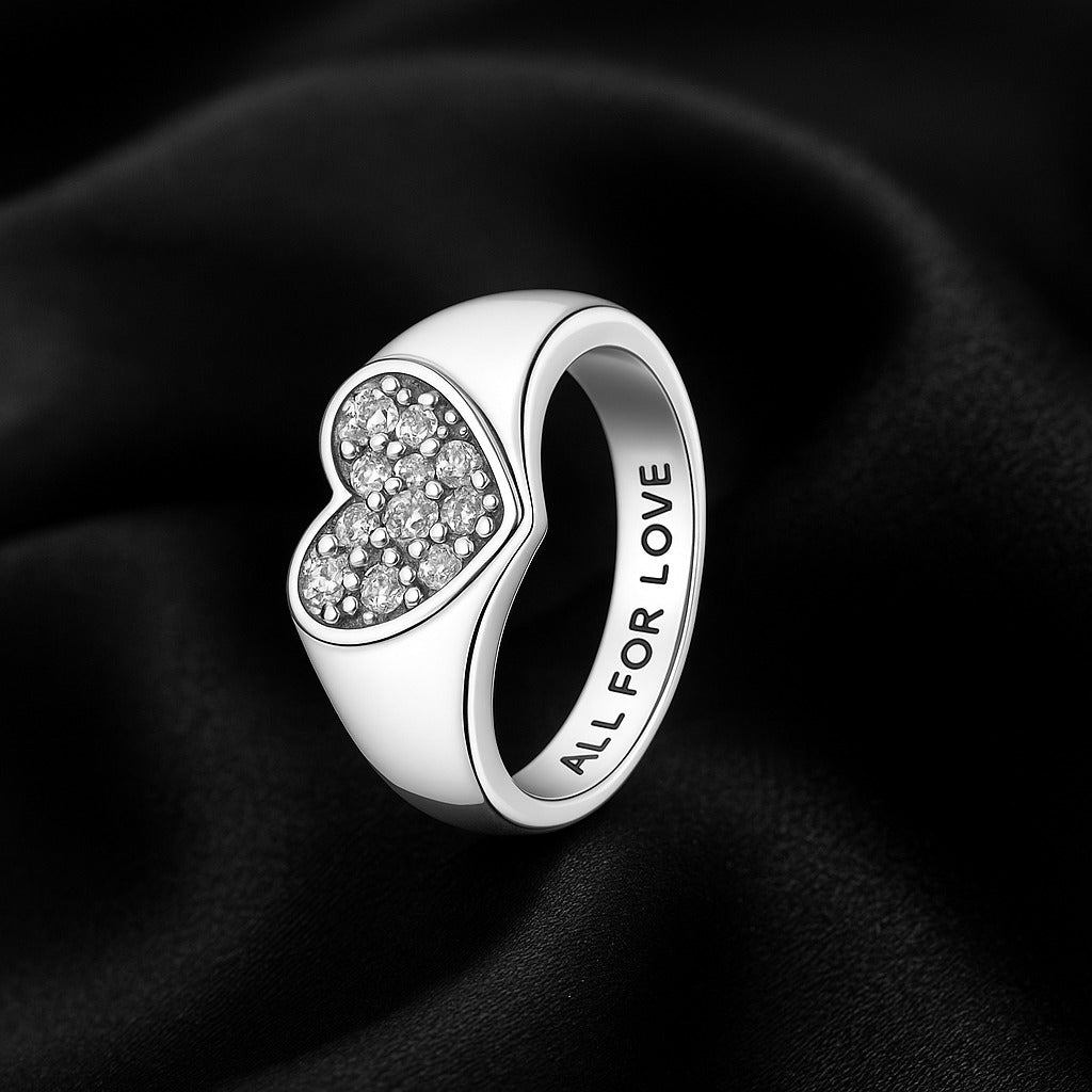 253 / 925er Sterling Silber Ring all for love