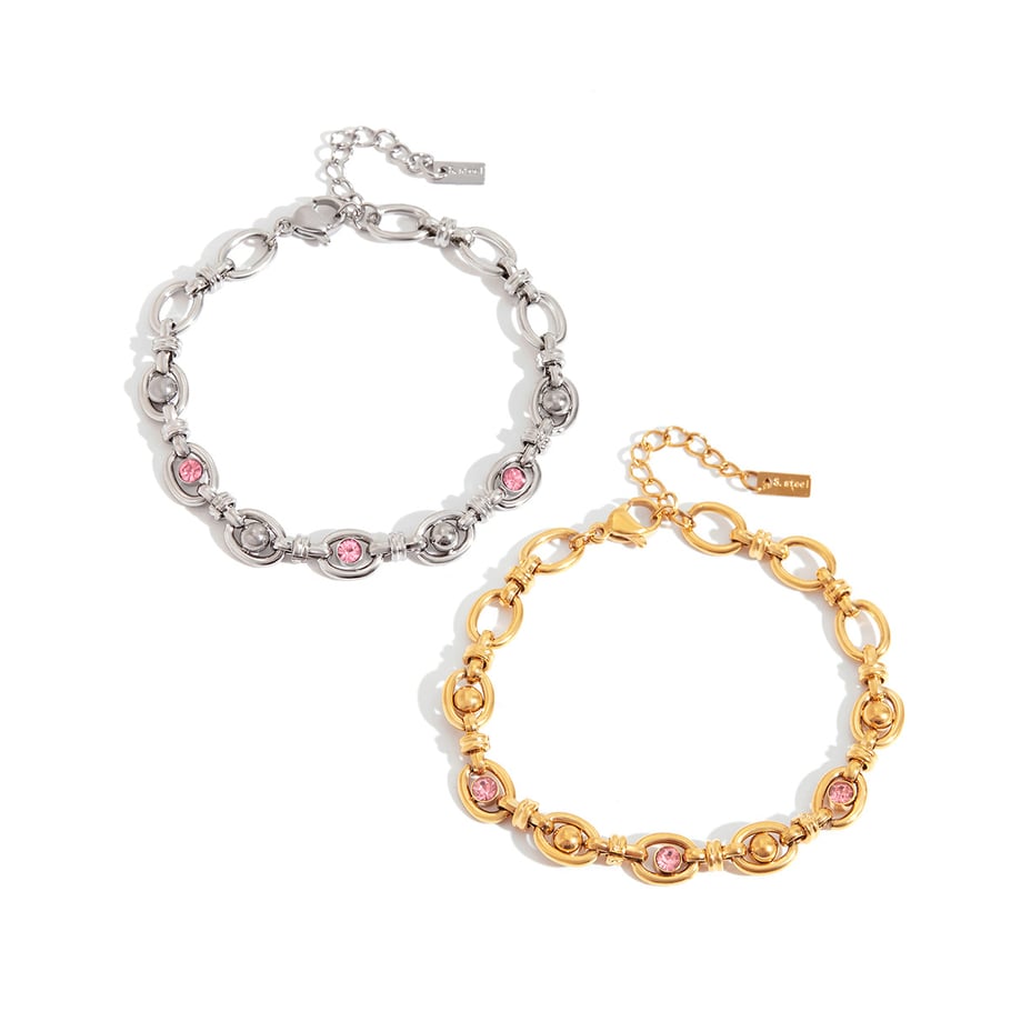 44 / Edelstahl Armband  style elegant silber- oder goldfarbig