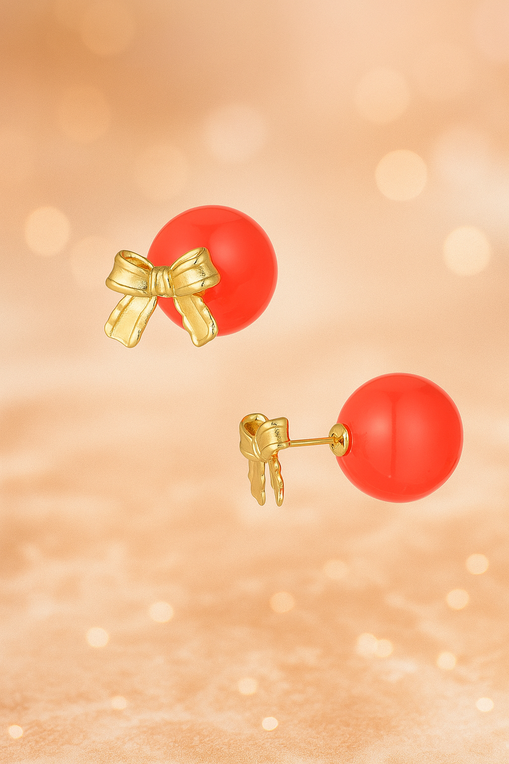 82 / Edelstahl Ohrstecker goldfarib Baby Boo orange