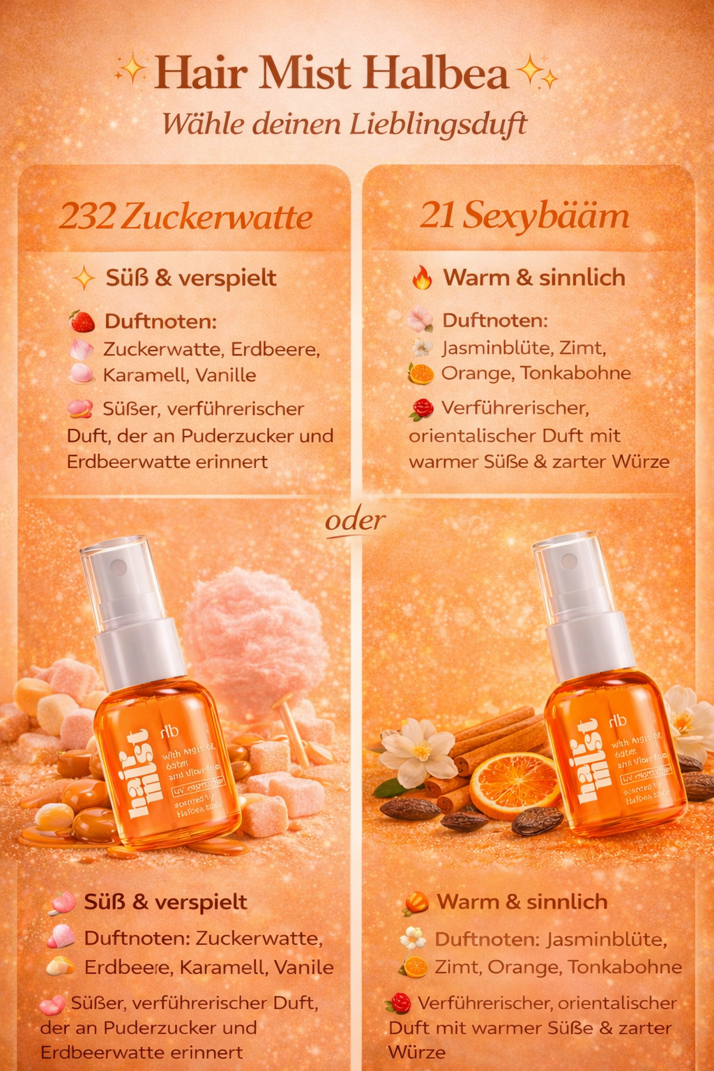 Summer Bundle Elixir Parfum 35ml + 50ml Haarparfum wählbar 232 oder 21